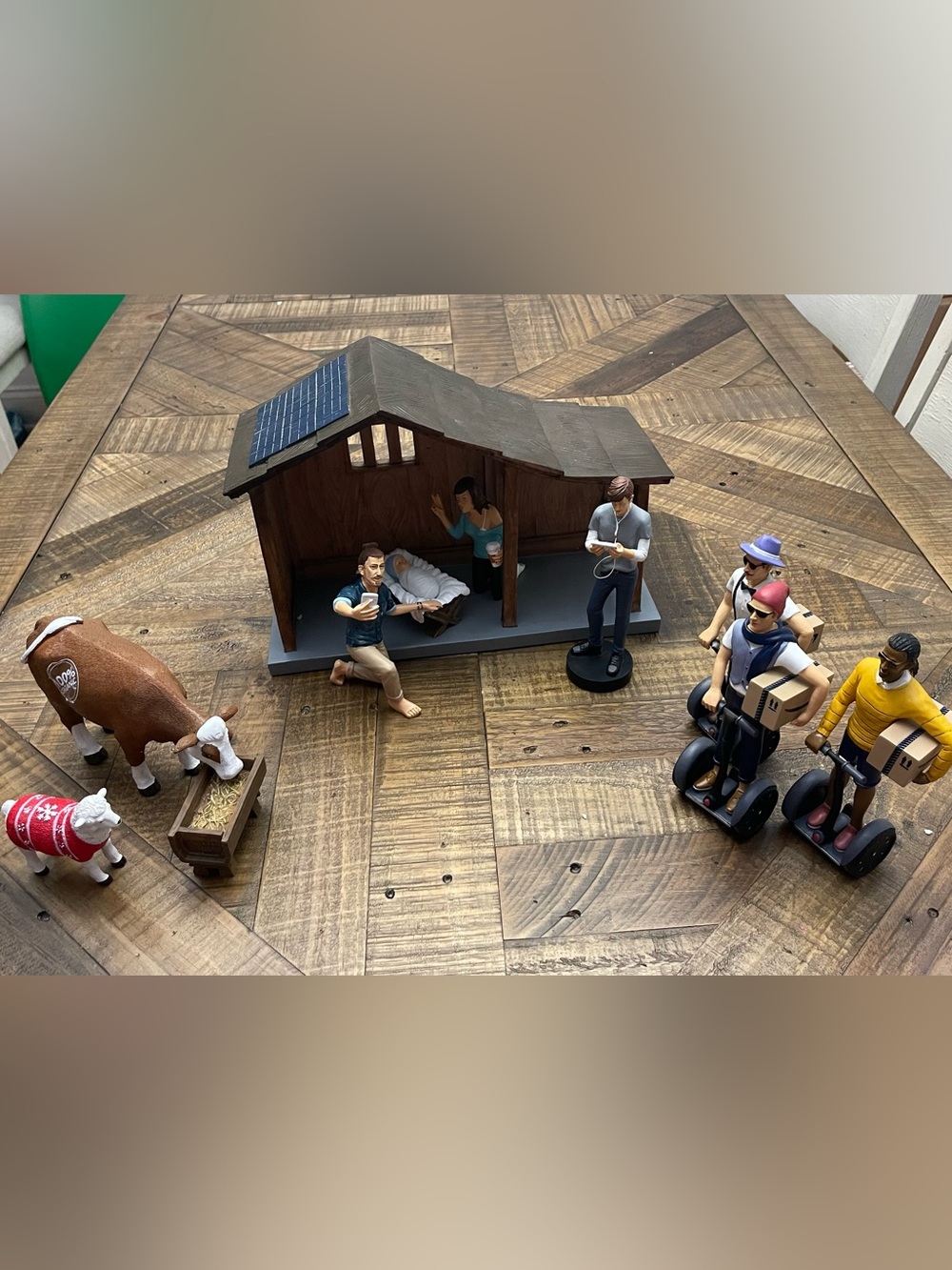 popular "Hipster Nativity Set" (also known as the Modern or Millennial Nativity